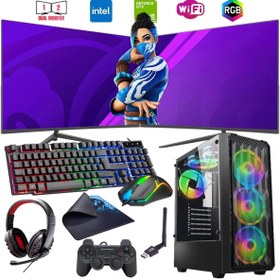 Resim i5 13400F 16GB DDR4 1TB m2 4GB GTX1650 Çift 24\ Monitörlü Oyun Bilgisayarı (Gaming SET) 