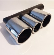 Resim Honda Type-r Krom Paslanmaz 3 Lü Egzoz Çıkışı Honda Eksoz Ucu 