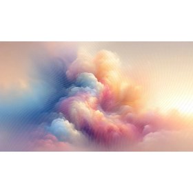 Resim Venspor Pastel Bulutlar Arkaplanı Huzur ve Sakinlik Temalı Duvar Örtüsü 200 x 150 cm 