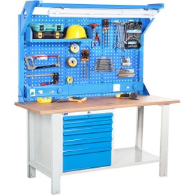 Resim starçelik Atölye Çalışma Tezgahı (1600x720x830-930/1844 mm) 