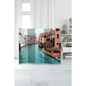 Resim Artavessa Dekoratif 5 Kanatlı Dijital Baskılı Kanvas Paravan - Seperatör - 200X180 cm - Model 3 