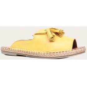 Resim Bueno Shoes Deri Sarı Kadın Düz Terlik 