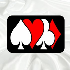 Resim Keyf'ince Shopping İskambil Kağıdı Sembolleri Tarza Özel Pleksi Panjur Arması - 2 I Universal Vidalı Oto Panjur Süsü I Araba Panjur Süsü 