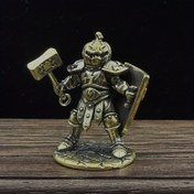 Resim Bronz döküm tuhaf figür, balkabağı savaşçısı, masaüstü koruyucu, retro sanat eseri, oturma odası ve ofis sergileme için uygun 