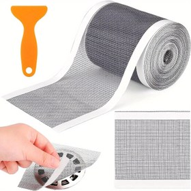 Resim 1 Rulo 5m Kendinden Yapışkanlı Tek Kullanımlık Ağ Drenaj Saç Tutucu - Kesilebilir Banyo & Mutfak Lavabo Süzgeci, Duş, Küvet, Zemin Giderleri için Dayanıklı Izgara Tasarımı, Esnek Ağ Tasarım 