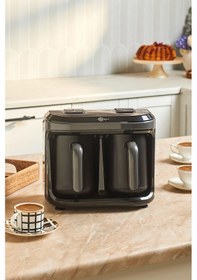 Resim Karaca Hatır Hüp Düet 10 Fincan Kapasiteli Bol Köpüklü Aromalı, Közde ve Türk Kahve Makinesi 