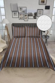 Resim Parlak Kadife Kumaş Kapitoneli Çift Kişilik Yatak Örtüsü Seti (3 Parça) CKY0055 
