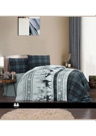 Resim First Choice Flanel Nevresim Takımı Happiness Green Tek Kişilik 