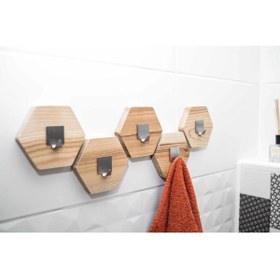 Resim LuxTimber Ahşap Duvar Askılık 