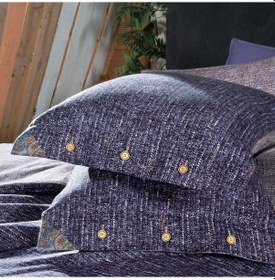 Resim Glamis King Size Battal Boy %100 Pamuk Flanel Pazen Nevresim Takımı Lila LILA 