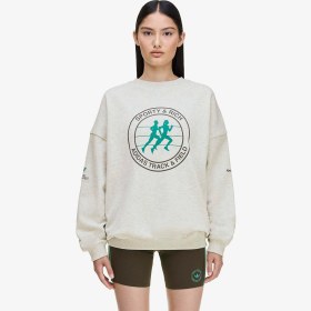 Resim adidas x Sporty & Rich Sweater 'Light Grey Heather' 