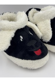 Resim Butik Siyah İçi Polarlı Köpek Figürlü Çocuk/Bebek Pandufu 