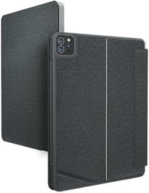 Resim iPad Air 12.9 İnç 2022 (5.Nesil) Uyumlu Fuchsia Mag Touch Bluetooth Klavyeli Standlı Mıknatıslı Tablet Kılıfı 