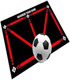Resim Carmine Carpet(3846) Futbol Eğitim Antrenman Kaymaz Taban Çocuk Oyun Halısı Kırmızı 60 x 90 