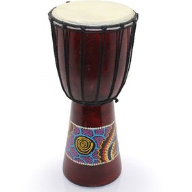 Resim Batikli Ahşap Darbuka 30 Cm 