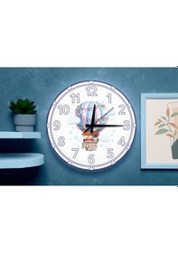 Resim Sevimli Balon Ve Hayvan Figürlü Sessiz Mekanizma Duvar Saati Çocuk Odası Dekoratif Çok Renkli 