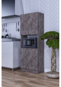 Resim Nisan Çok Amaçlı Mutfak Mikrodalga Bakliyat Kiler Dolabı 