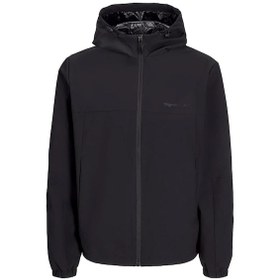 Resim Jack & Jones Erkek Jorvesterbro Kapüşonlu Suya Dayanıklı Mevsimlik Mont Ceket 12272898 Siyah Siyah 