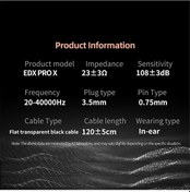 Resim Novahub Kz Edx Pro X Pro Kulak İçi Sahne Monitör Kulaklık - Çift Manyetik Bass Performansı, Ergonomik Design EDX Pro X 