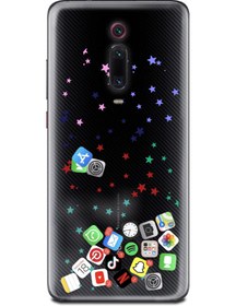Resim PERAX Xiaomi Mi 9t Uyumlu Sosyal Medya Icon Baskılı Telefon Kılıfı Mi9t-00001030-92 