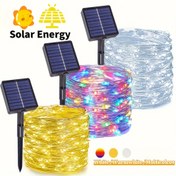 Resim 1 Adet, LED Güneş Enerjili Bahçe Işıklı Zincir, Yüksek Kalite Bakır Tel Peri Çelengi Işıkları, 8 Modlu Solar Bahçe Aydınlatması Parti Düğün Patyo Yolu Ağaç Ramazan Yılbaşı Noel Dekorasyonu 