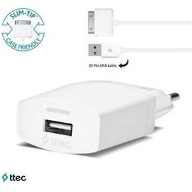 Resim Ttec 2SCC751B Compact 1A 30 Pin-USB Şarj Cihazı Beyaz 