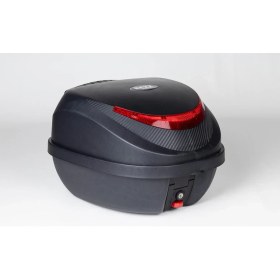 Resim Super Moto Rexx Motosiklet Arka Çanta 32LT Siyah Topcase 