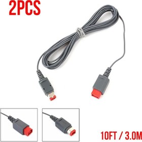 Resim Nintendo Wii & Wii U 10 ft/3M için Sensör Çubuğu Uzatma Kablosu Kablosu, Wii & Wii U Sensör Bar Kurşun için Uzatma Kablosu Kablosu (2 Adet) 