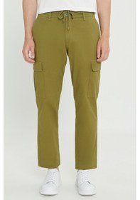 Resim Ac&Co / Altınyıldız Classics Erkek Hakı Comfort Fit Rahat Kesim Pamuklu Esnek Yan Cepli Kargo Pantolon Hakı Haki 