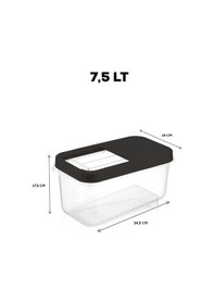 Resim Meleni Home 2'li Etiketli Kayar Kapaklı Tablet Deterjan Saklama Kutusu Antrasit 7.5 L Antrasit 