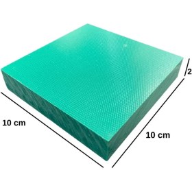 Resim İpekbazaar Deri Hobi Kesim ve Zımba Takozu 10X10X2 cm Sert Plastik Deri El Aleti 