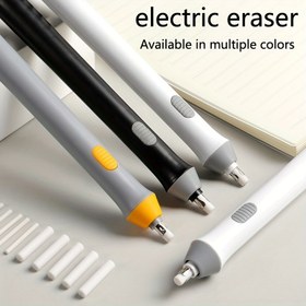 Resim 1 adet Elektrikli Çizim Vurgu Silgisi, Sanatsal Dönen Silgi, Boyama için Uygun ve Hızlı Silgi Aracı, İki AAA Pili ile Çalışır, Piller Dahil Değildir 