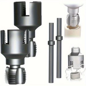 Resim Karbon Çelik Boru Derinlemesi Tap Seti, 4/6 Nokta Evrensel, Hızlı Kurulum, Elektrikli Matkap ile Uyumlu, PPR/PE/PVC Borular için, Evde Tesisat Aracı, Boru Derinleme Aracı|Evrensel Tap Seti|Dayanıklı İnşaat, Boru Tapı 