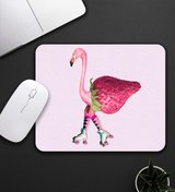 Resim vegahediye v vega Baskılı Kupa & Pembe Çilekli Flamingo Motifli Mouse Pad 23x19cm Fare Altlığı Kaydırmaz Taban De586 O 