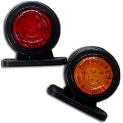 Resim Mini Düz Lamba Lensli 18 Ledli Kırmızı Sarı Fr0136 