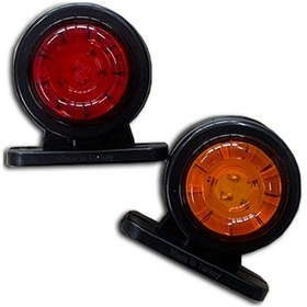 Resim Mini Düz Lamba Lensli 18 Ledli Kırmızı Sarı Fr0136 