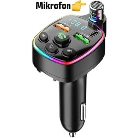 Resim Şarj Özellikli Dijital Göstergeli Bluetooth Fm Transmitter Çakmaklık Yeni Nesil Ultra Dayanıklı 