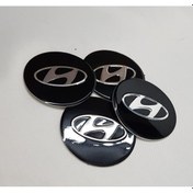 Resim Jant Göbeği Arma Hyundai 60Mm Aluminyum Siyah 4Lü Tip 