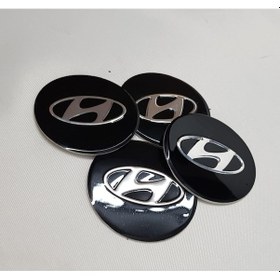 Resim Jant Göbeği Arma Hyundai 60Mm Aluminyum Siyah 4Lü Tip 