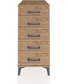 Resim Kronos Komodin 5 Çekmeceli 44x59x96 Çam-çam Çam 
