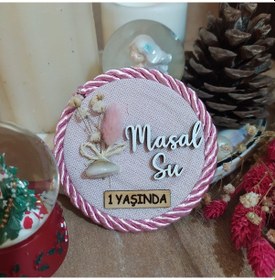 Resim Kişisel Ahşap Jüt Magnet 10lu 