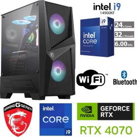 Resim Ddr5 Gaming Pc – Rtx 4070 12 GB – Intel I9 14900KF – 32GB Ddr5 6000 Mhz Ram – 1 Tb M.2 SSD – Sıvı Sogutma – Windows 11 Pro 