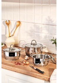 Resim Emsan Valeria 6 Parça Midi Tencere Seti 