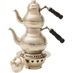 Resim Baklava Küçük Ağır Çaydanlık Beyaz 