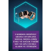 Resim Dijital Göstergeli Powerbank Bluetooth Kulaklık ve Yeni Nesil Amoled Ekran Akıllı Saat 