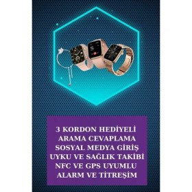 Resim Dijital Göstergeli Powerbank Bluetooth Kulaklık ve Yeni Nesil Amoled Ekran Akıllı Saat 