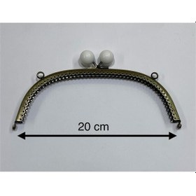 Resim Çanta Ve Cüzdan Klipsi Oval 20 Cm Incili Model Antik Beyaz İnci Antik Beyaz İnci Çok Renkli 