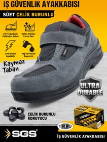 Resim SGS Çelik Burunlu İş Güvenliği Ayakkabısı Süet Ayakkabı 