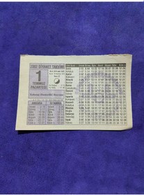 Resim 1 Temmuz 2002 Takvim Yaprağı - Nostalji Koleksiyonluk Takvim Yaprağı A 