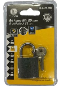 Resim Mey İthalat Tudor 25 Mm Kısa Gri Asma Kilit 